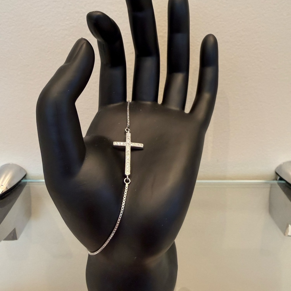 Silver Cross Bracelet